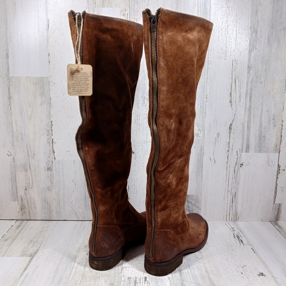 New Born Brown Borman Leather Over the Knee Winter Boots #1420 - Picture 6 of 12